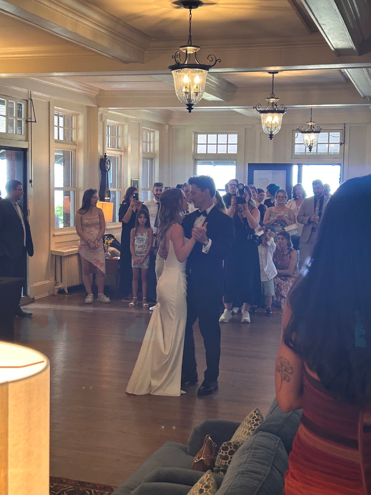 First dance in a historic ballroom